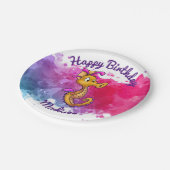 かわいいタツノオトシゴのパーティーのプレート ペーパープレート (アングル)