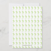 かわいいタツノオトシゴの双生児の男の子の多数のベビーシャワー 招待状 (裏面)