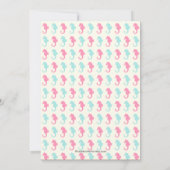 かわいいタツノオトシゴの女の子の男の子の多数のベビーシャワー 招待状 (裏面)