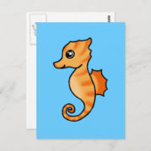 かわいいタツノオトシゴ ポストカード (正面/裏面)