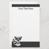 かわいいタヌキの文房具 便箋 (正面/裏面)