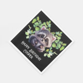 かわいいタヌキの森の動物の仲間 スタンダードランチョンナプキン (角)