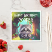 かわいいタヌキの森の動物の仲間 スタンダードランチョンナプキン (インサイチュ)