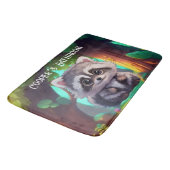 かわいいタヌキの森の動物の仲間 バスマット (アングル)