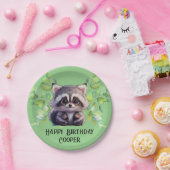 かわいいタヌキの森の動物の仲間 ペーパープレート (パーティー)