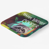 かわいいタヌキの森の動物の仲間 ペーパープレート (傾斜あり)