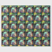 かわいいタヌキの森の動物の仲間 ラッピングペーパー (フラット)