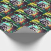 かわいいタヌキの森の動物の仲間 ラッピングペーパー (角)