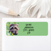 かわいいタヌキの森の動物の仲間 ラベル (インサイチュ)