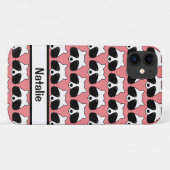 かわいいタヌキの模様のサンゴピパーソナライズされたンク Case-Mate iPhoneケース (裏面(横))