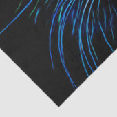 かわいいタビーキャットデザインブルーグリーンブラックアーポップ・アートのト 薄葉紙 (詳細)