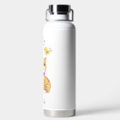 かわいいタビー猫と小鳥 ウォーターボトル (背面)