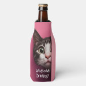 かわいいタビー猫のぞき ボトルクーラー (ボトル正面)