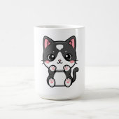 かわいいタビー猫のイラスト コーヒーマグカップ (中央)