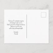 かわいいタビー猫のサプライズ感謝イラスト ポストカード (裏面)