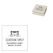 かわいいタビー猫の里親を見る2 ラバースタンプ (押印)