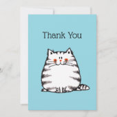 かわいいタビー猫 サンキューカード (正面)