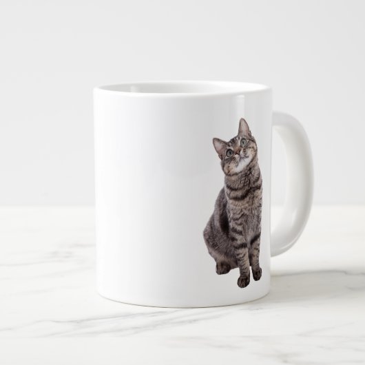 かわいいタビー猫 ジャンボコーヒーマグカップ (正面右)