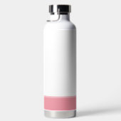 かわいいタビー猫&ハートズオンピンク&ホワイト ウォーターボトル (右面)