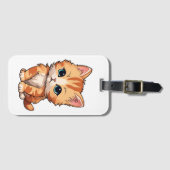 かわいいタビー猫 ラゲッジタグ (正面横)
