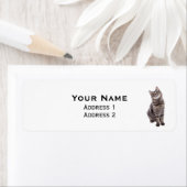 かわいいタビー猫 ラベル (インサイチュ)