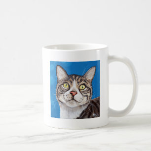 かわいいタビー絵画キャット コーヒーマグカップ