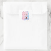 かわいいタピオカ猫にメロメロ スクエアシール (バッグ)
