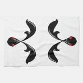 かわいいタフなバニー・ボクサーウサギ キッチンタオル (横)