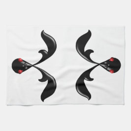 かわいいタフなバニー・ボクサーウサギ キッチンタオル