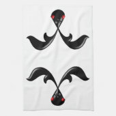 かわいいタフなバニー・ボクサーウサギ キッチンタオル (縦)