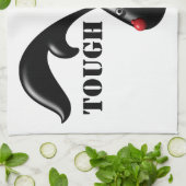 かわいいタフなバニー・ボクサーウサギ キッチンタオル (折り畳み)