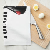 かわいいタフなバニー・ボクサーウサギ キッチンタオル (四つ折り)