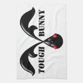 かわいいタフなバニー・ボクサーウサギ キッチンタオル (縦)
