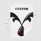 かわいいタフなバニー・ボクサーウサギ ゴルフタオル (インサイチュ)