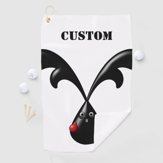 かわいいタフなバニー・ボクサーウサギ ゴルフタオル (インサイチュ)