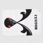 かわいいタフなバニー・ボクサーウサギ ゴルフタオル (横)