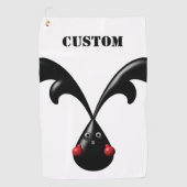 かわいいタフなバニー・ボクサーウサギ ゴルフタオル (正面)