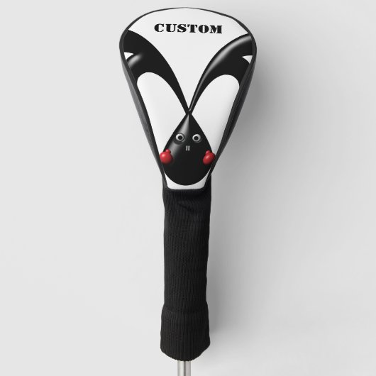 かわいいタフなバニー・ボクサーウサギ ゴルフヘッドカバー (正面)