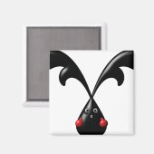 かわいいタフなバニー・ボクサーウサギ マグネット (正面/裏面)