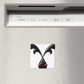 かわいいタフなバニー・ボクサーウサギ マグネット (インサイチュ (食洗機))