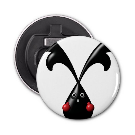 かわいいタフなバニー・ボクサーウサギ 栓抜き (正面)