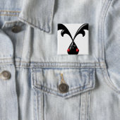 かわいいタフなバニー・ボクサーウサギ 缶バッジ (インサイチュ)