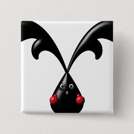 かわいいタフなバニー・ボクサーウサギ 缶バッジ