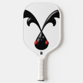 かわいいタフなボクサーウサギ。モノグラム ピックルボールラケット (裏面)