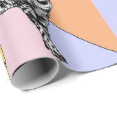 かわいいタブビーキャットパステルカラフルアートラッピング ラッピングペーパー (ロールコーナー)