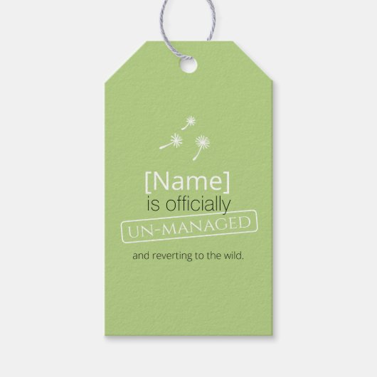 かわいいタンポポのビンテージTシャツ ギフトタグ (正面)