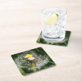 かわいいタンポポ スクエアペーパーコースター (インサイチュ)