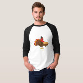 かわいいターキーとパンプキンパイの感謝祭 Tシャツ (正面フル)