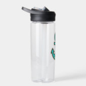 かわいいターコイズいかりお洒落- &陽気 ウォーターボトル (右面)