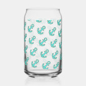 かわいいターコイズいかりお洒落- &陽気 ガラス缶 (裏面)